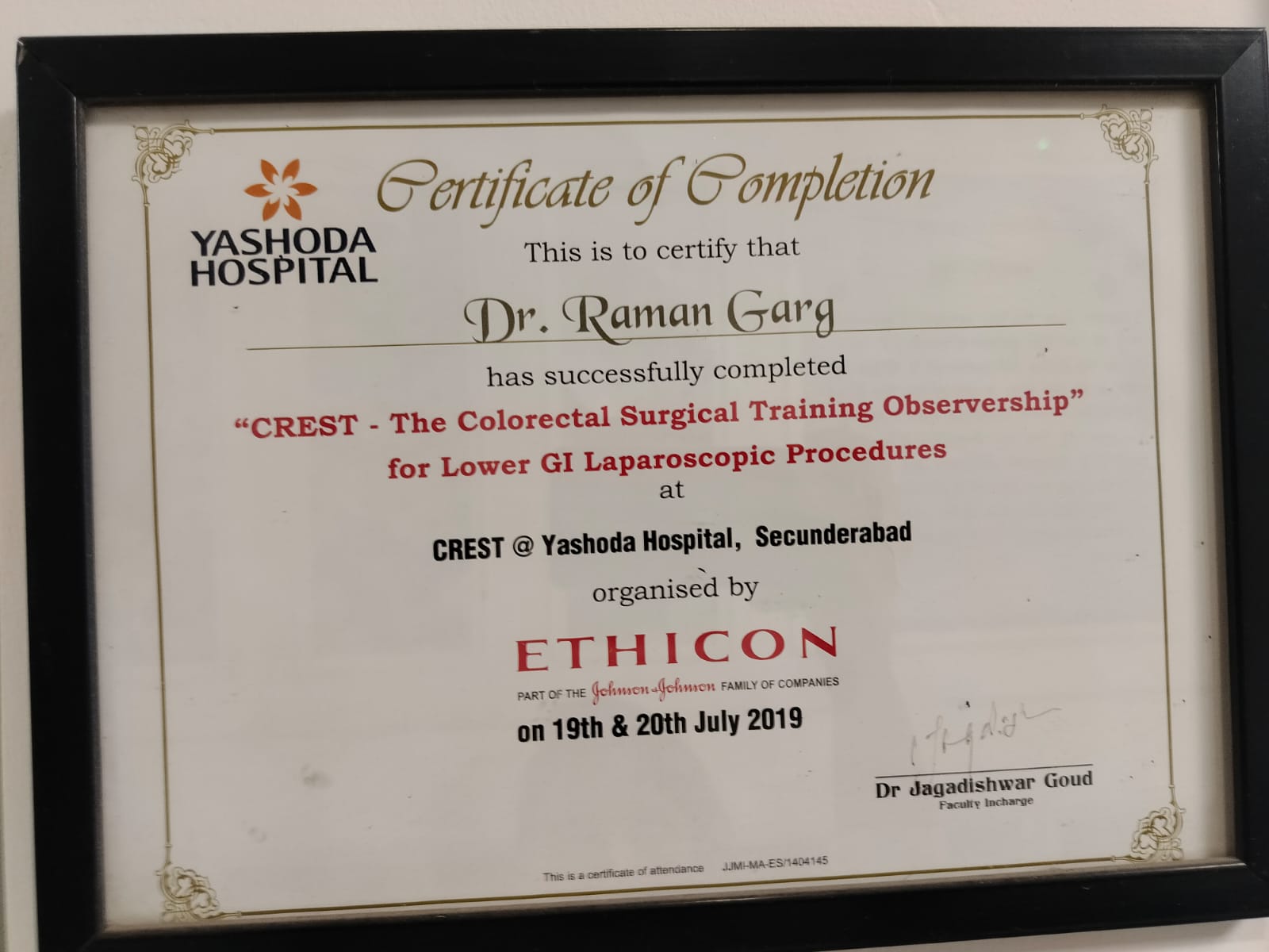 CREST Yashoda Colorectal Observership 2019