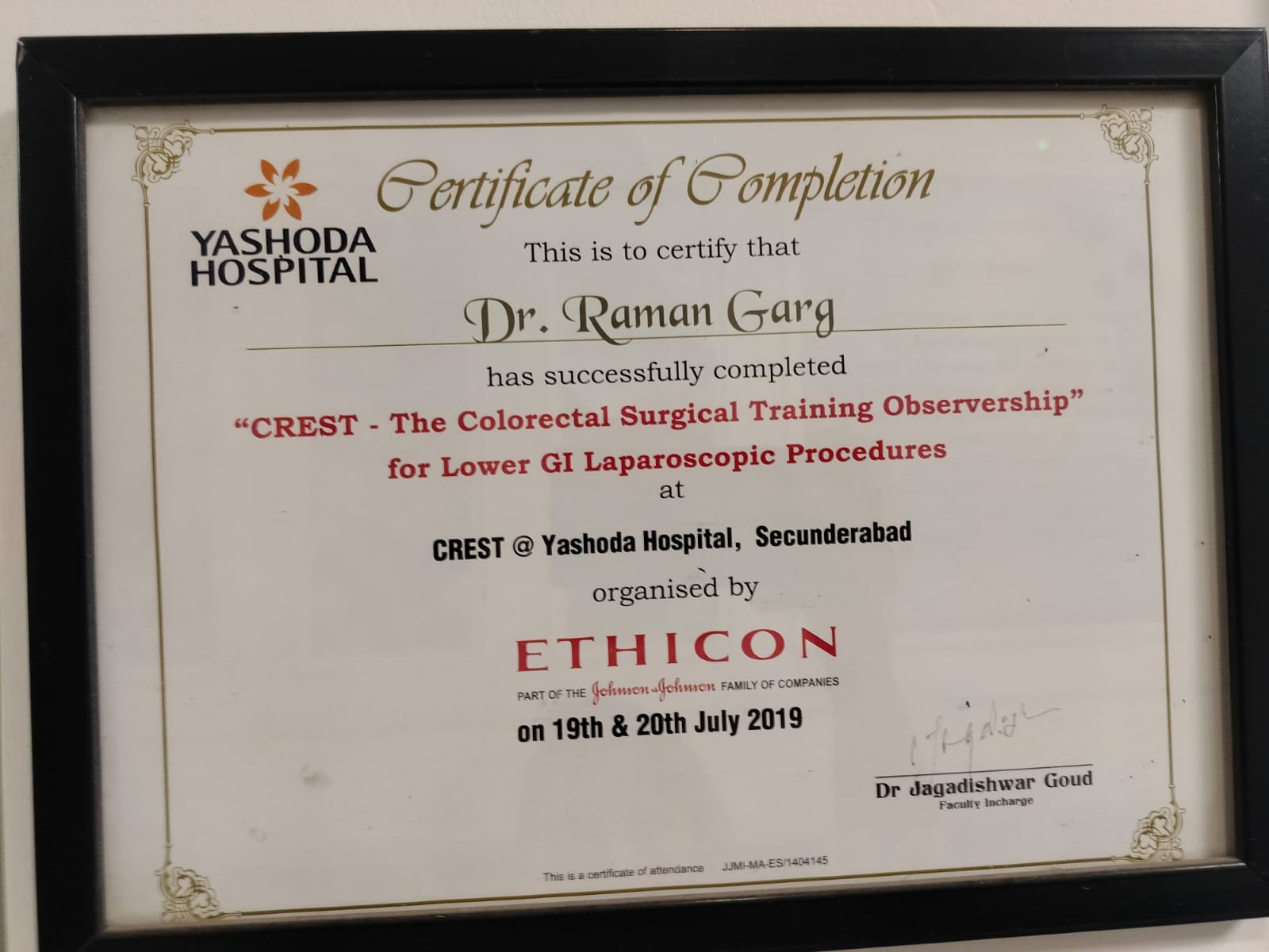 CREST Yashoda Colorectal Observership 2019